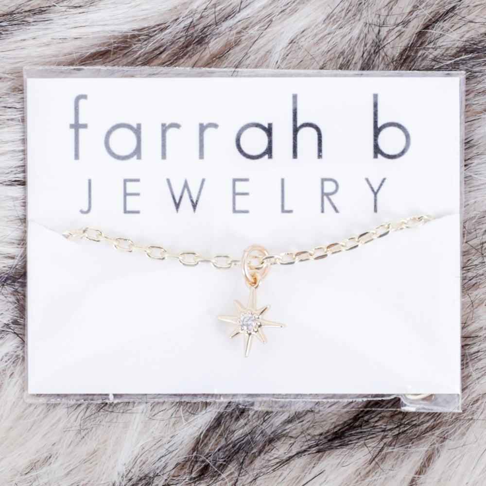 NWT Farrah B Gold Plated Star Anklet